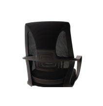 Silla de Oficina con Malla de Tela en Color Negro - 105/97x63x62 cm, Diseño Ergonómico con Buen Respaldo